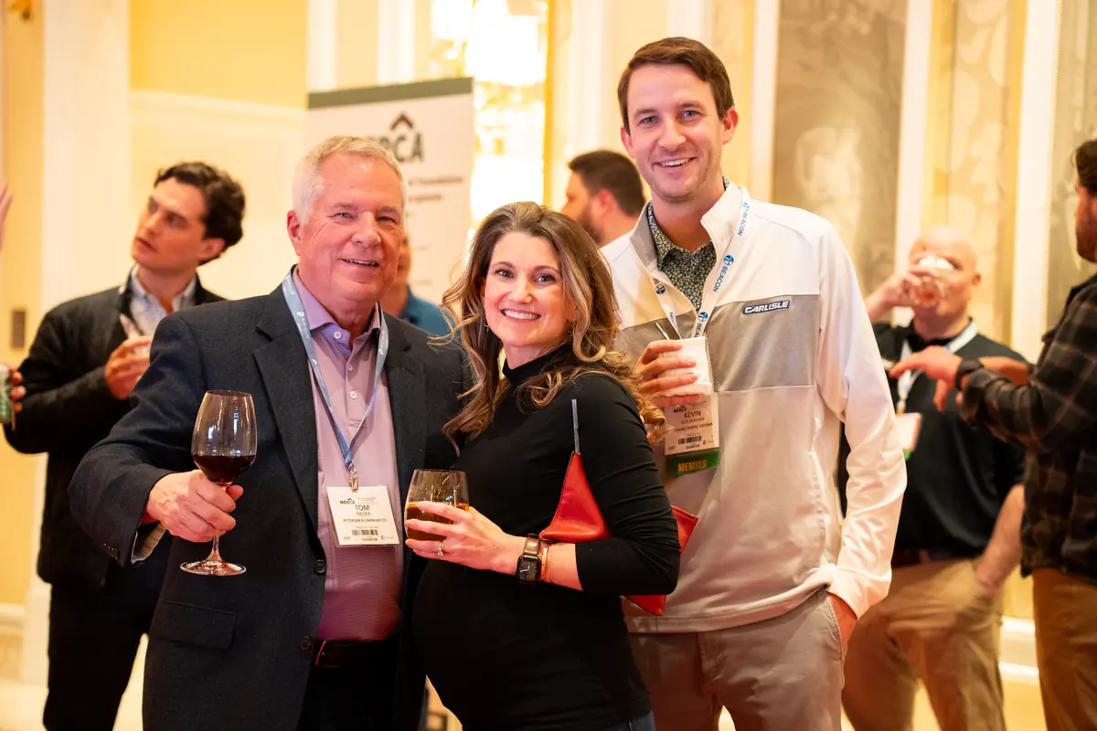 Attendees networking at the NERCA convention at Encore Boston Harbor